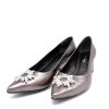 Belle & Lucy Glamorous Platinum Embellished Heels Online