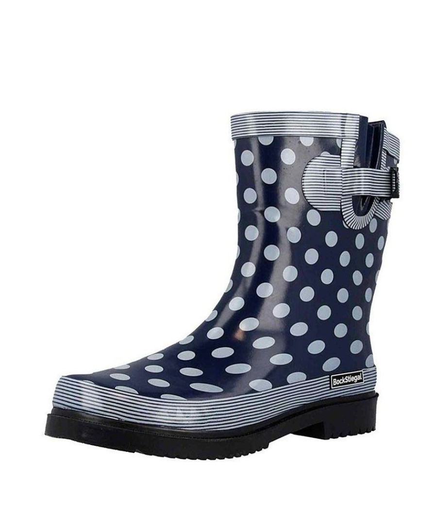 BockStiegal Cute Polka Dot Wide Fit Midi Rainboots Wholesale