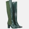 Andres Machado Gorgeous Green Knee-High Boots Hot