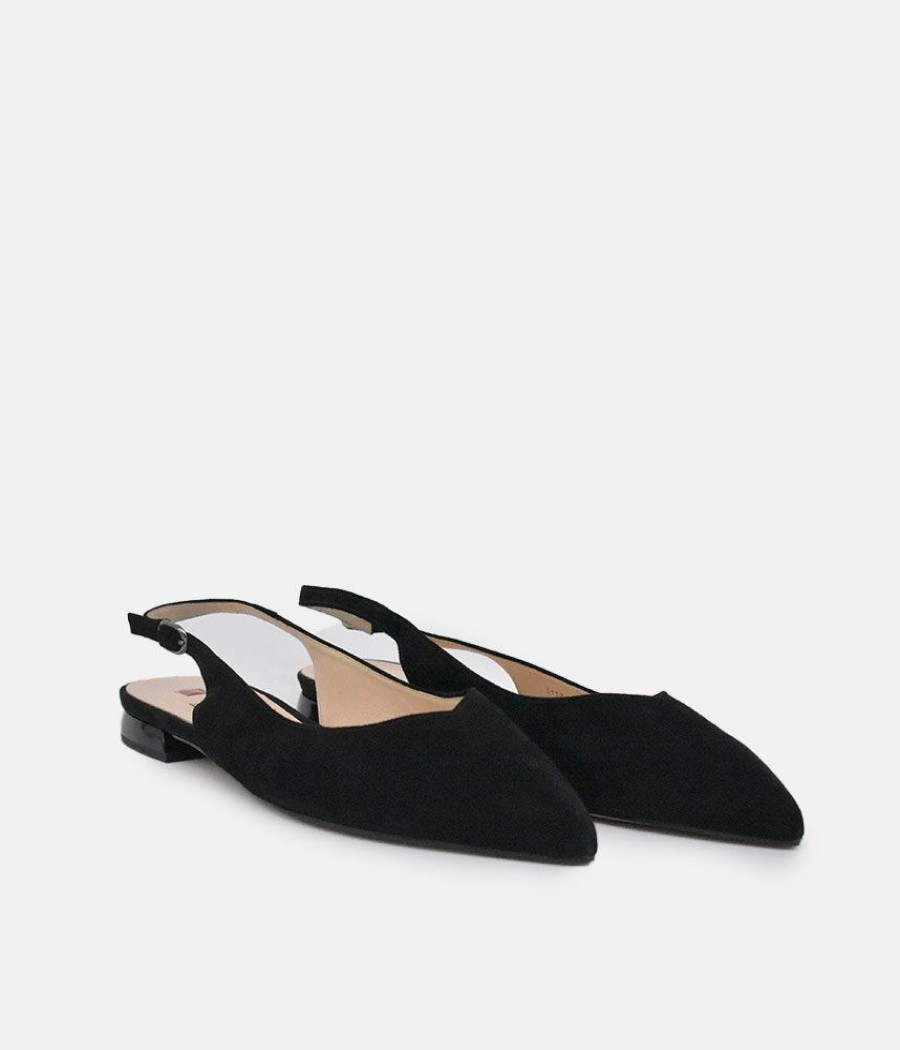 Hogl Hogl Stylish Black Suede Slingbacks Hot