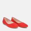 Belle & Lucy Pretty Red Round Toe Suedette Ballet Flats Best