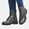 Remonte Remonte Fashionable Graphite Grey Biker Style Ankle Boots Best