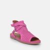 Palmiya Pretty Hot Pink Open Toe Sandal Booties Wholesale