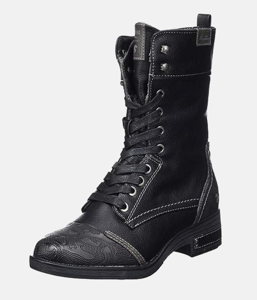 Mustang Mustang Stylish Black Midi Boots Hot