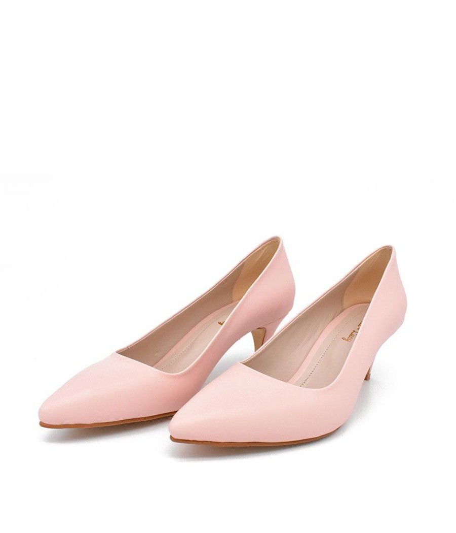 Belle & Lucy Pretty Pink Midi Heels Online