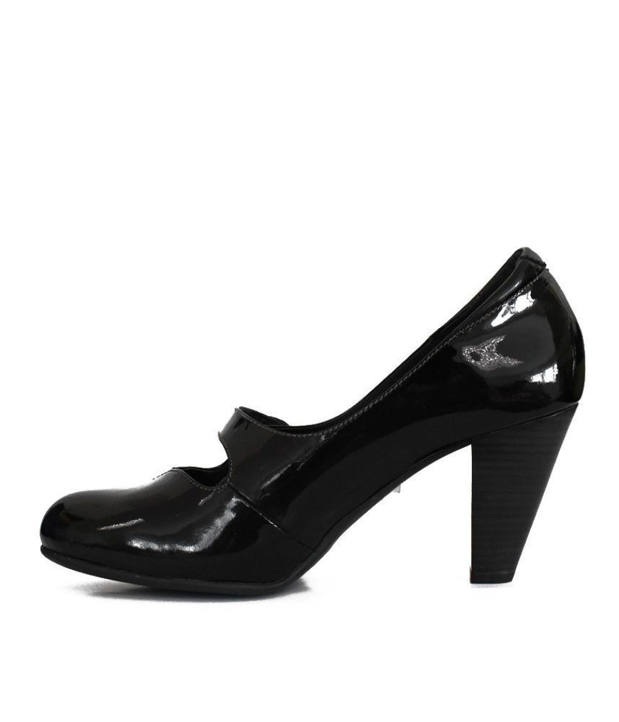 Softwaves Black Stylish Mary Jane Style Heels Hot