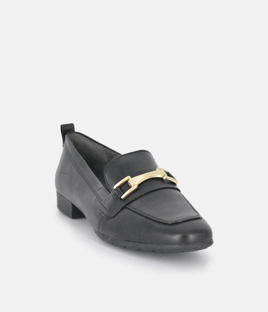 Tamaris Tamaris Classic Black Leather Loafers Best