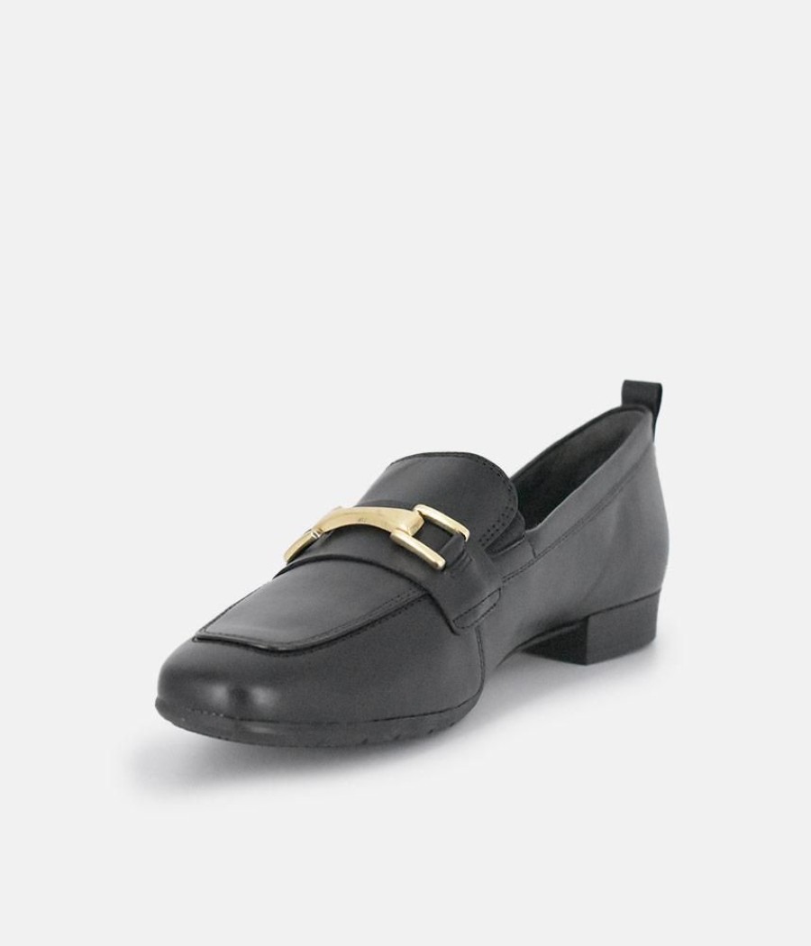 Tamaris Tamaris Classic Black Leather Loafers Best