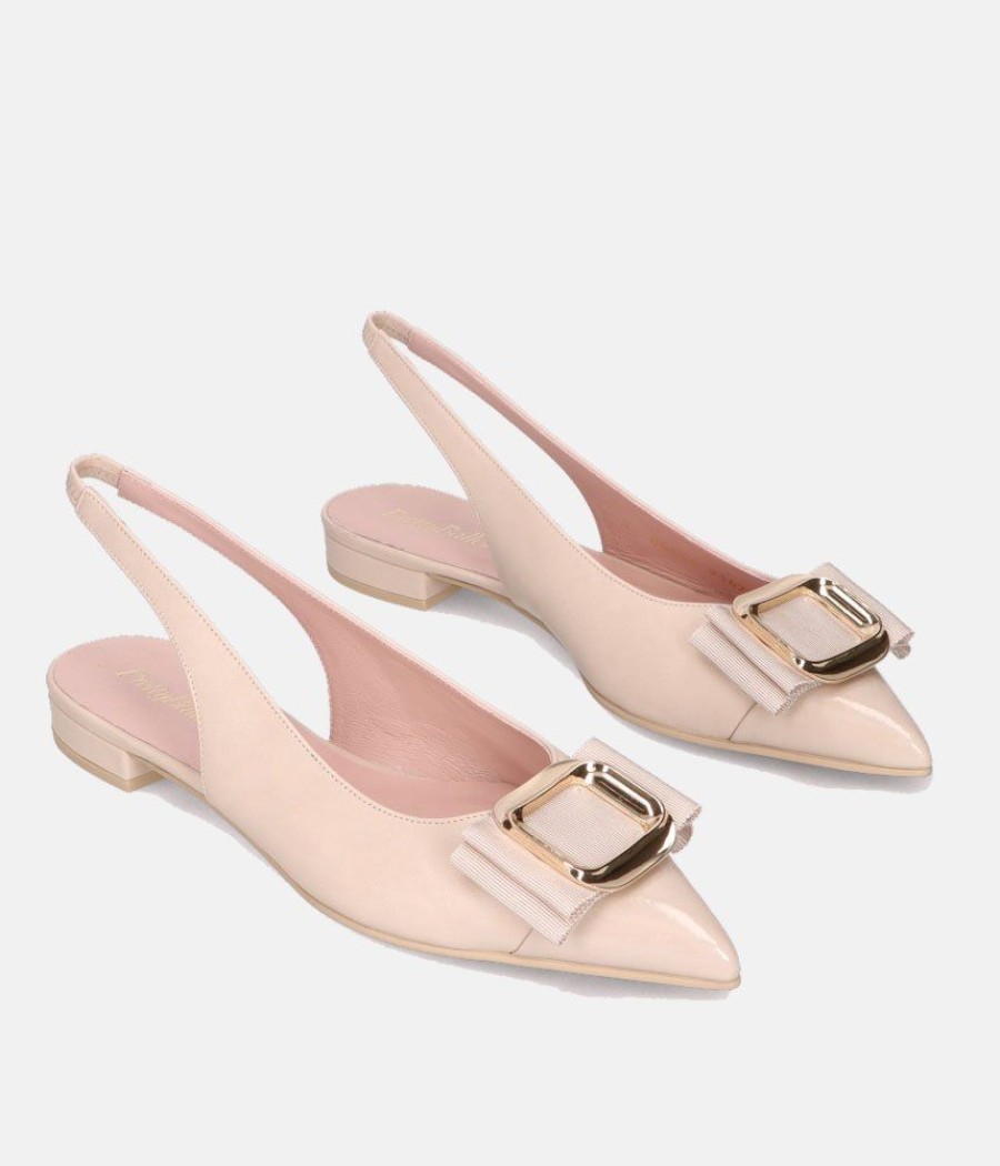 Pretty Ballerina Pretty Ballerinas Fabulous Beige Slingbacks New