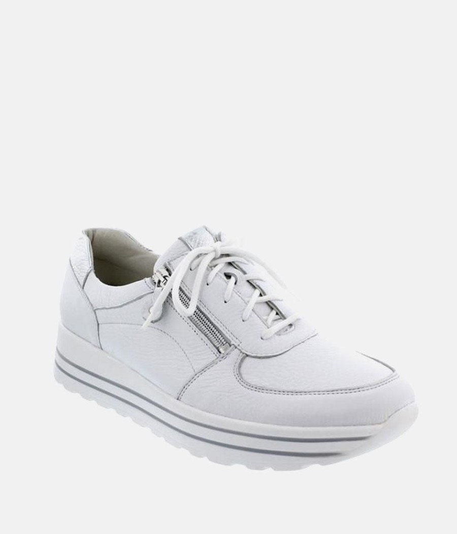 Waldlaufer Waldlaufer Fashionable White Lace Up Sneakers Online