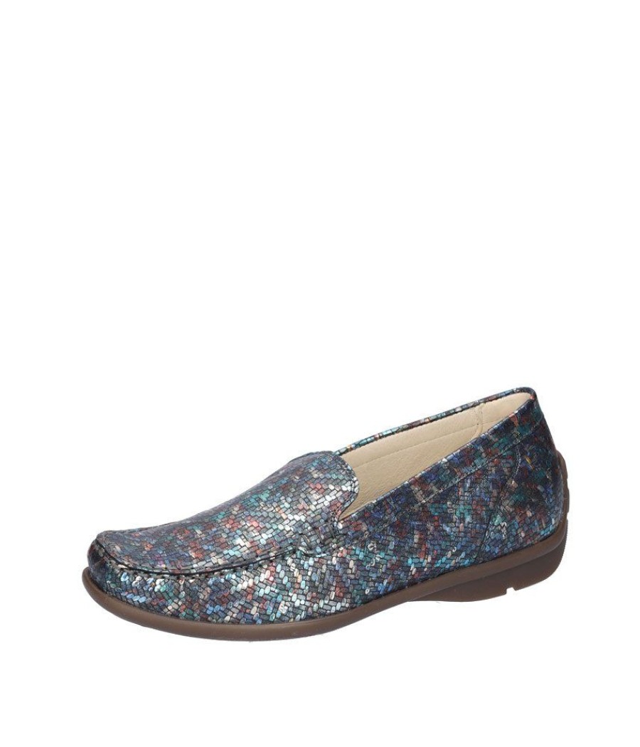 Waldlaufer Waldlaufer Stylish Blue Multi Slip On Shoes Hot