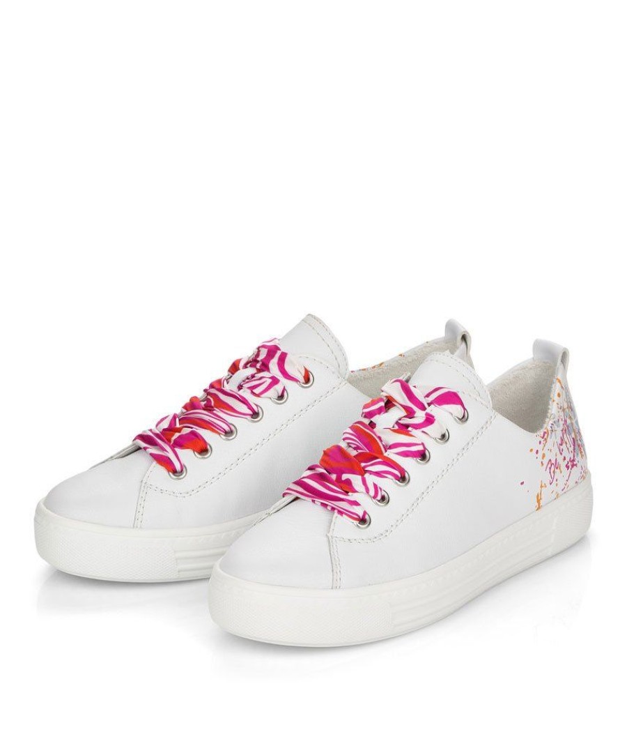 Remonte Remonte Cute White/Pink Trainers New