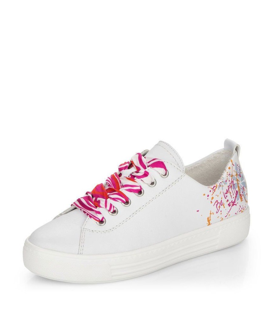 Remonte Remonte Cute White/Pink Trainers New