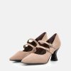 Brenda Zaro Double Strap Beige Mary Jane Style Shoes Wholesale