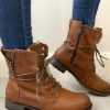 Mustang Casual Cosy Lined Mustang Cognac Ankle Boots Online