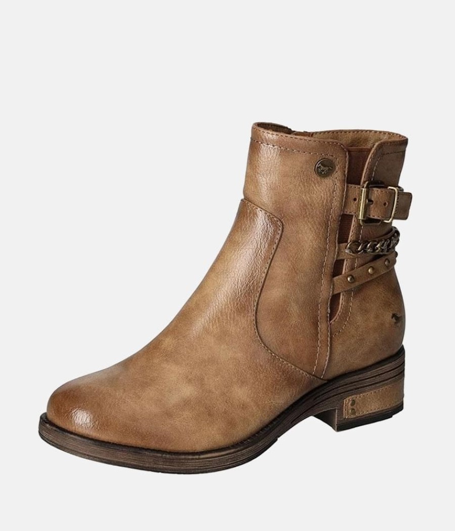 Mustang Mustang Stylish Taupe Ankle Boots New