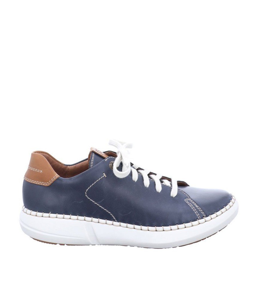 Josef Seibel Josef Seibel Navy Leather Fashion Trainer New