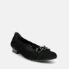 Semler Semler Luxurious Black Suede Low Heel Slip On Shoes Clearance