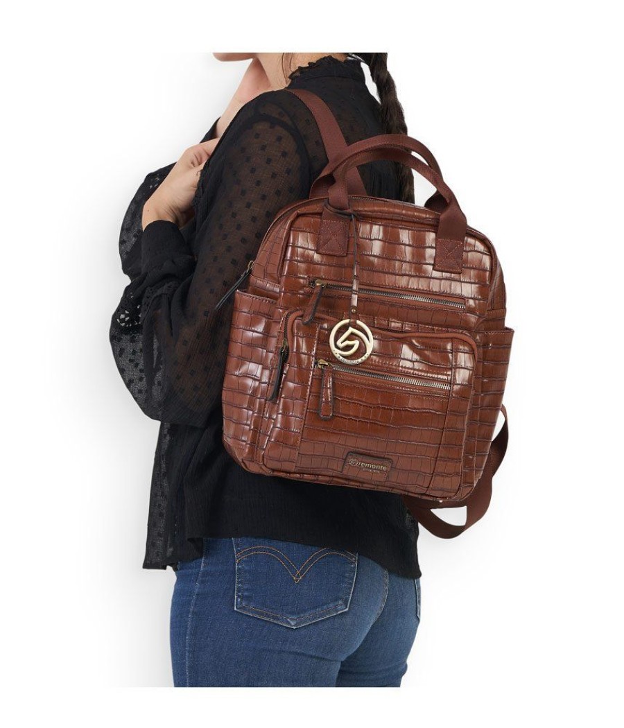 Remonte Stylish Remonte Backpack Bag Mahogany Clearance