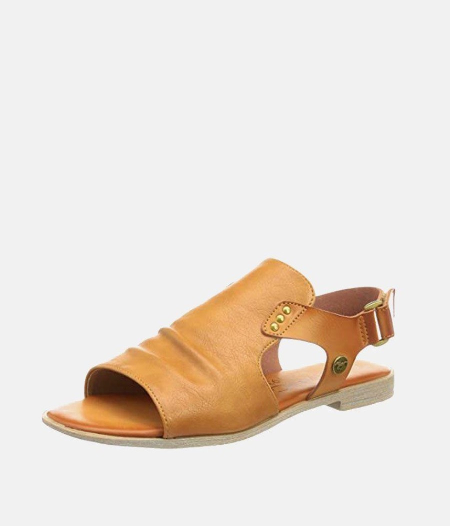 Mustang Mustang Stylish Cognac Leather Sandals New