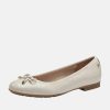 Tamaris Tamaris Stylish Cream Patent Ballet Flats Best