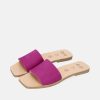 Ria Ria Simple Hot Pink Suede Slides Clearance