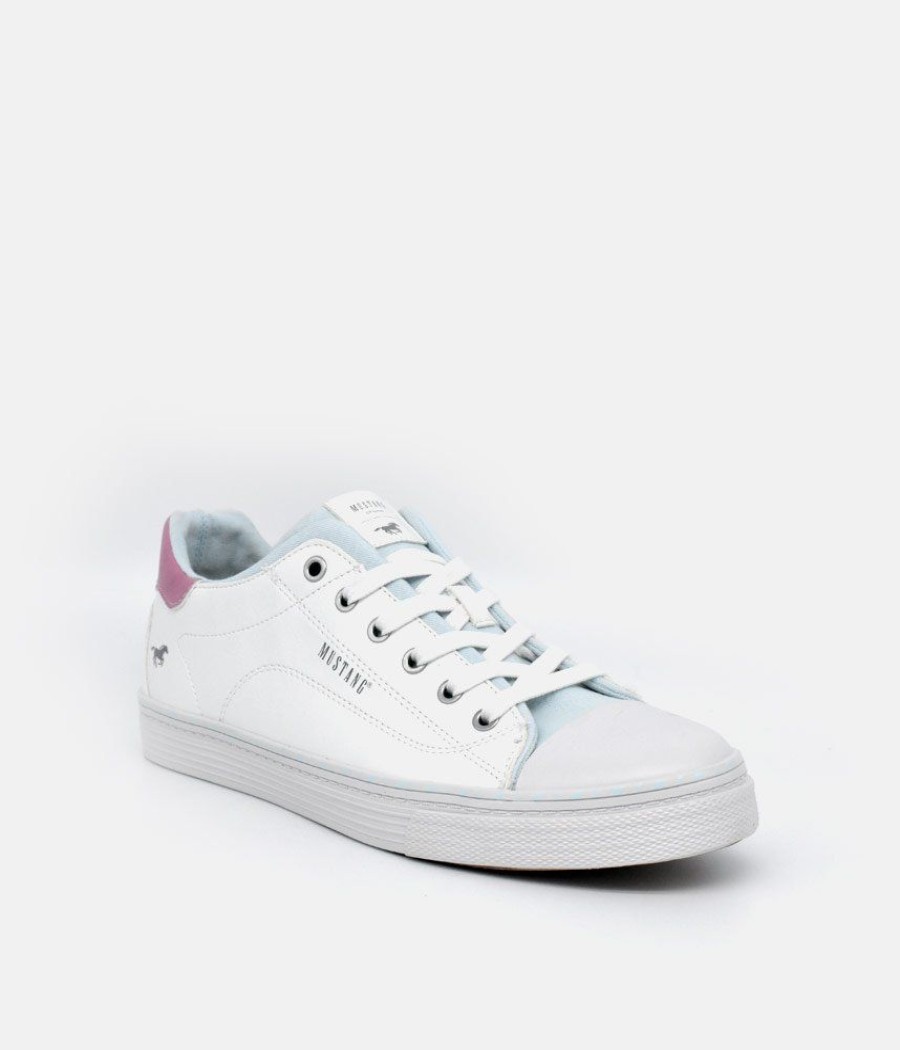 Mustang Mustang Cute White/Blue Trainers Clearance