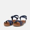 Mustang Mustang Pretty Blue Leather Sandals Wholesale