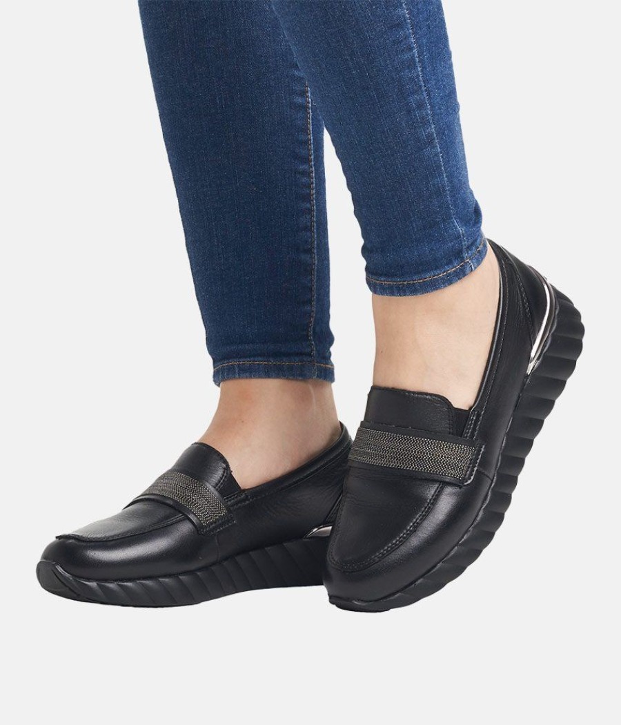 Remonte Remonte Stylish Sporty Black Loafers New