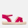 Andres Machado Stylish Hot Pink Suedette Espadrilles Clearance