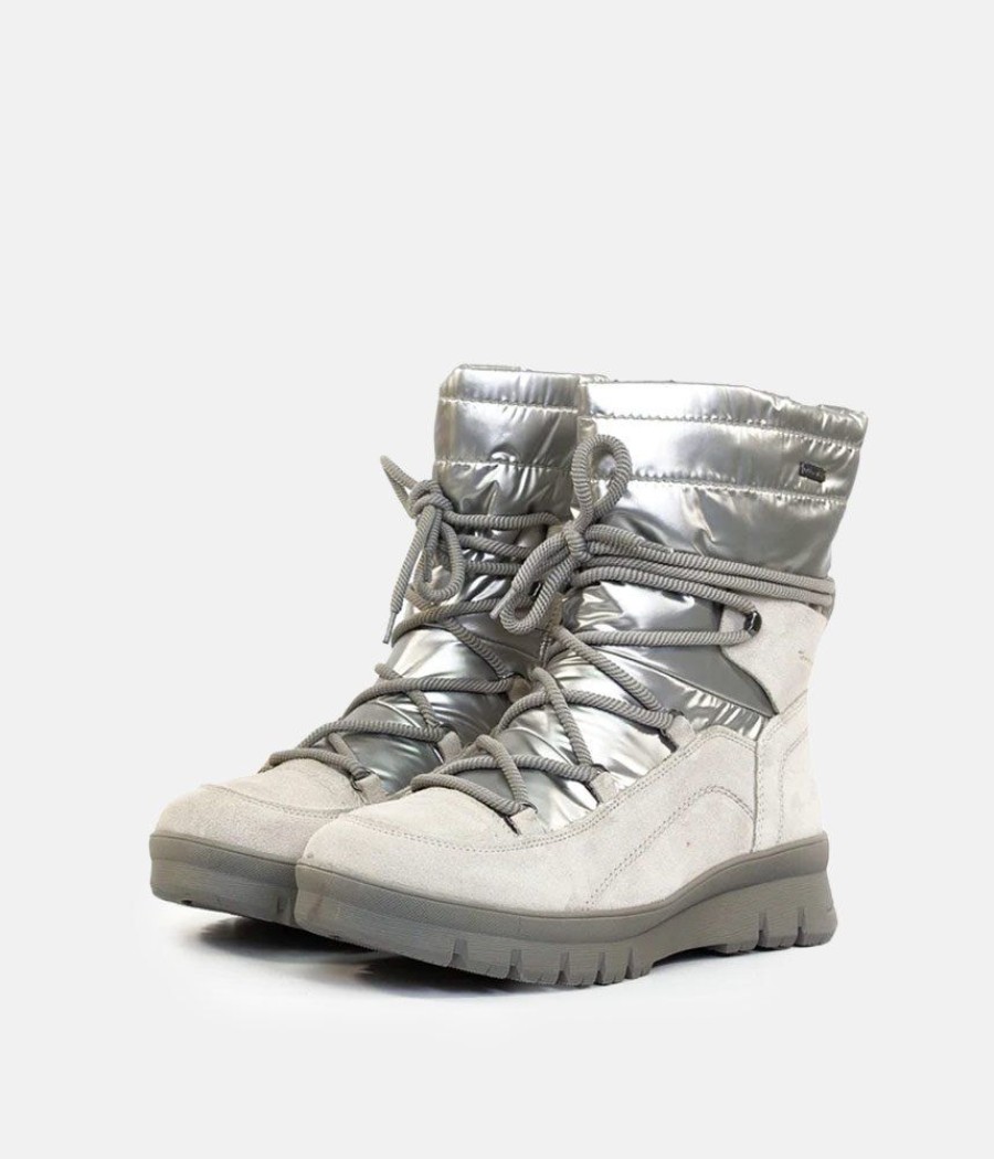 Tamaris Tamaris Combi Light Grey/Silver Winter Boots Clearance