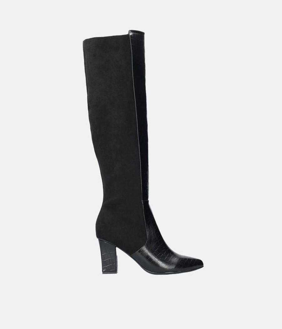 Andres Machado Gorgeous Black Knee-High Boots Clearance