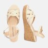 Andres Machado Stylish Beige Wedge Sandals New