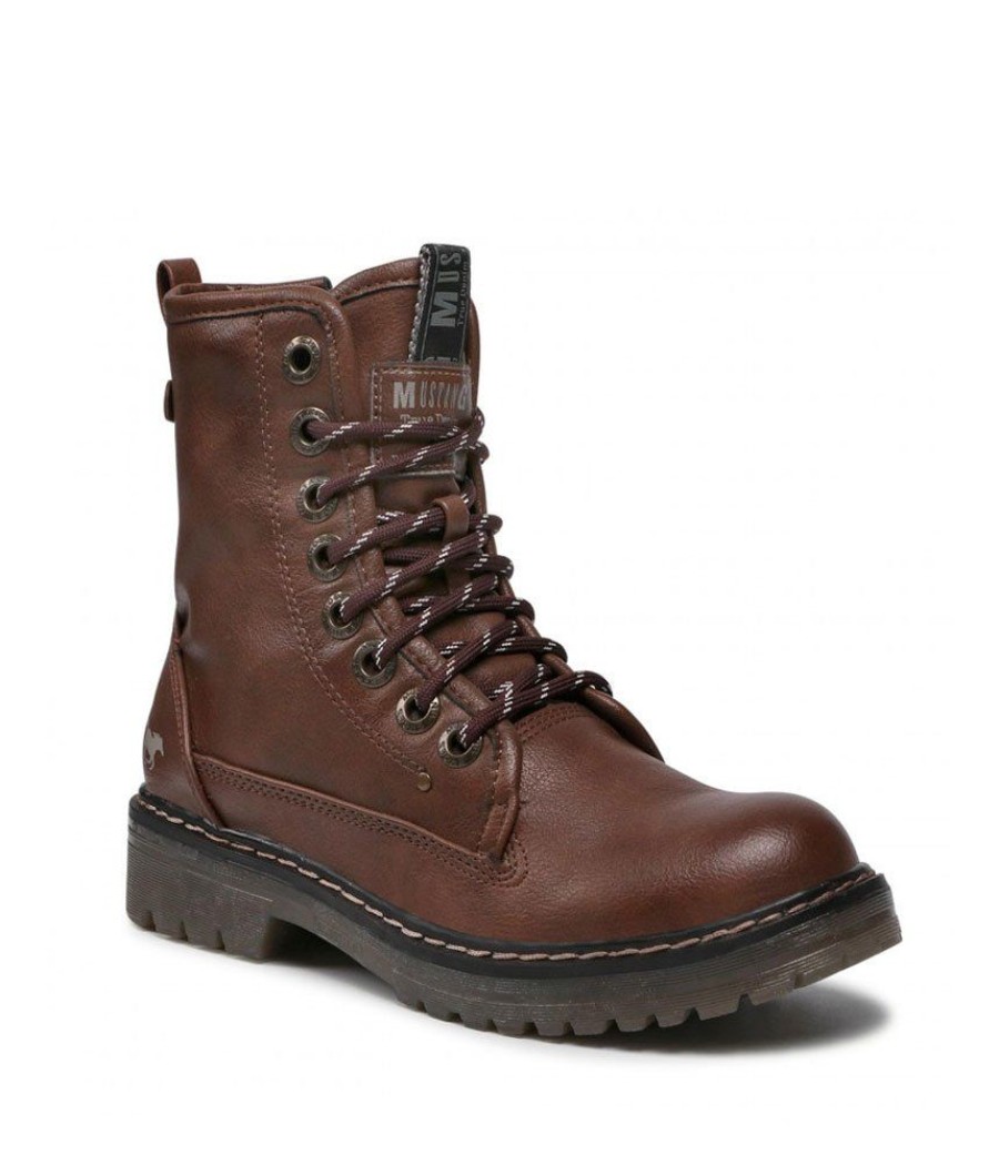 Mustang Mustang Fab Chestnut Ankle Boots Online