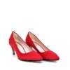 Belle & Lucy Belle & Lucy Stylish Red Midi Heels Clearance