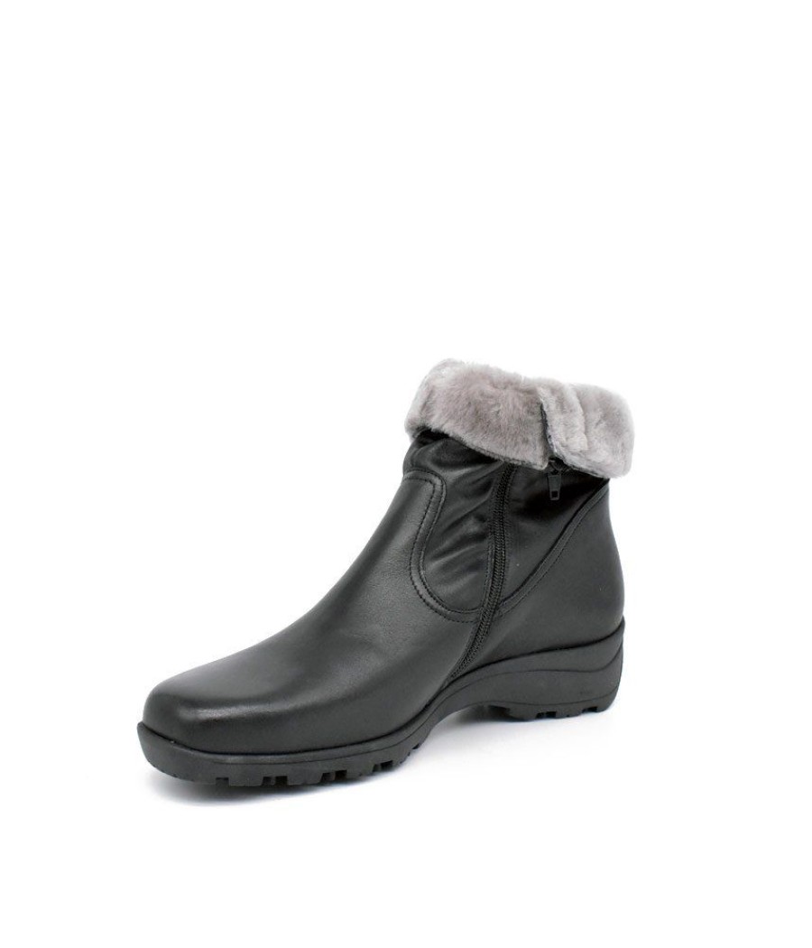 Semler Semler Deluxe Black Leather Ankle Boots Clearance