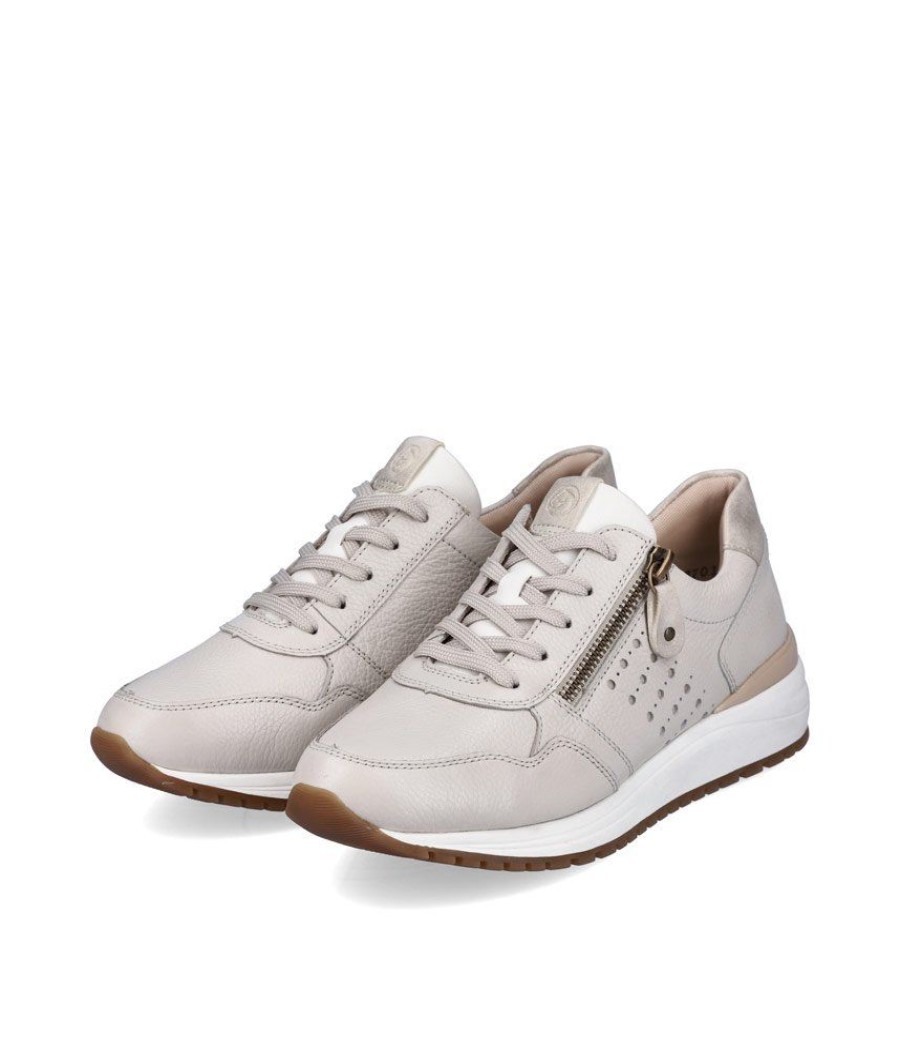 Remonte Remonte Fashionable Cream Leather Sneakers Best