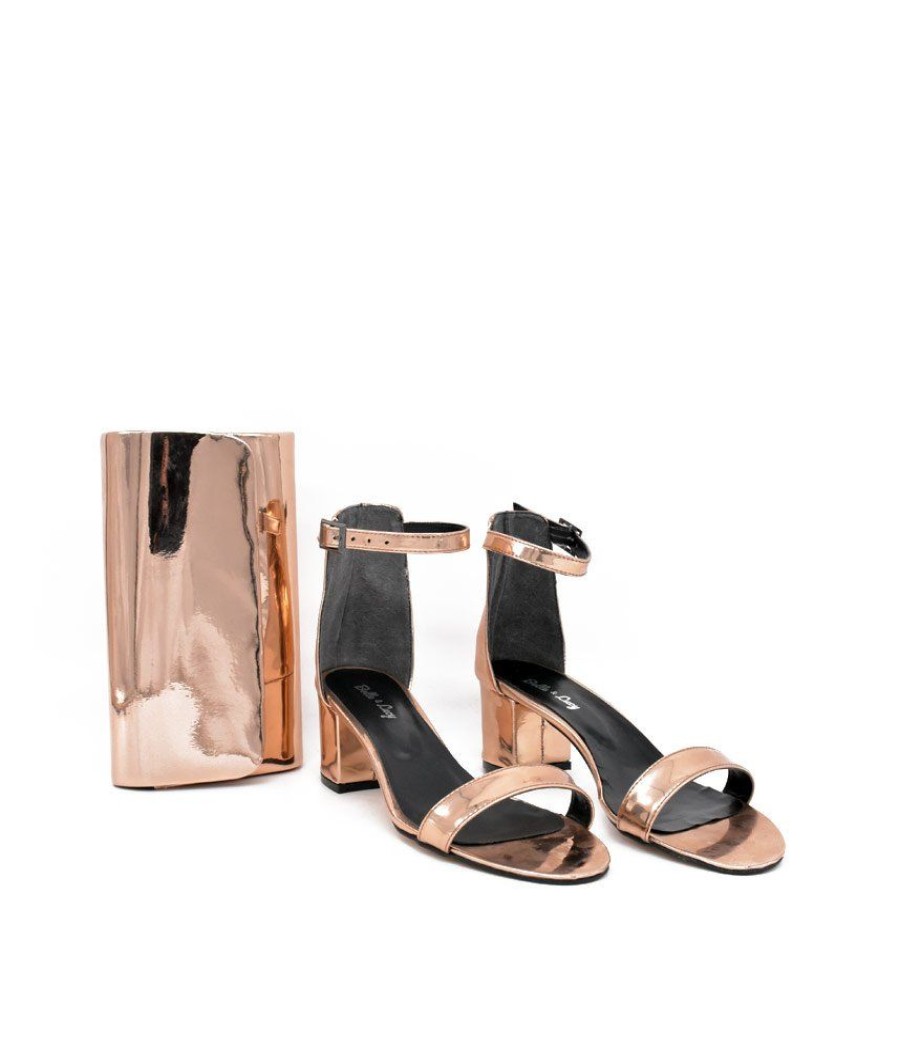 Gabor Metallic Copper Sandals And Matching Bag Best