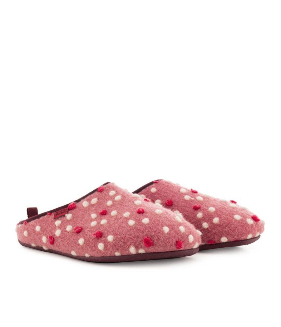 Andres Machado Pretty Pink Dotty Slippers Best