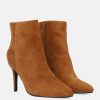 Andres Machado Sky High Tan Stiletto Heel Booties Clearance