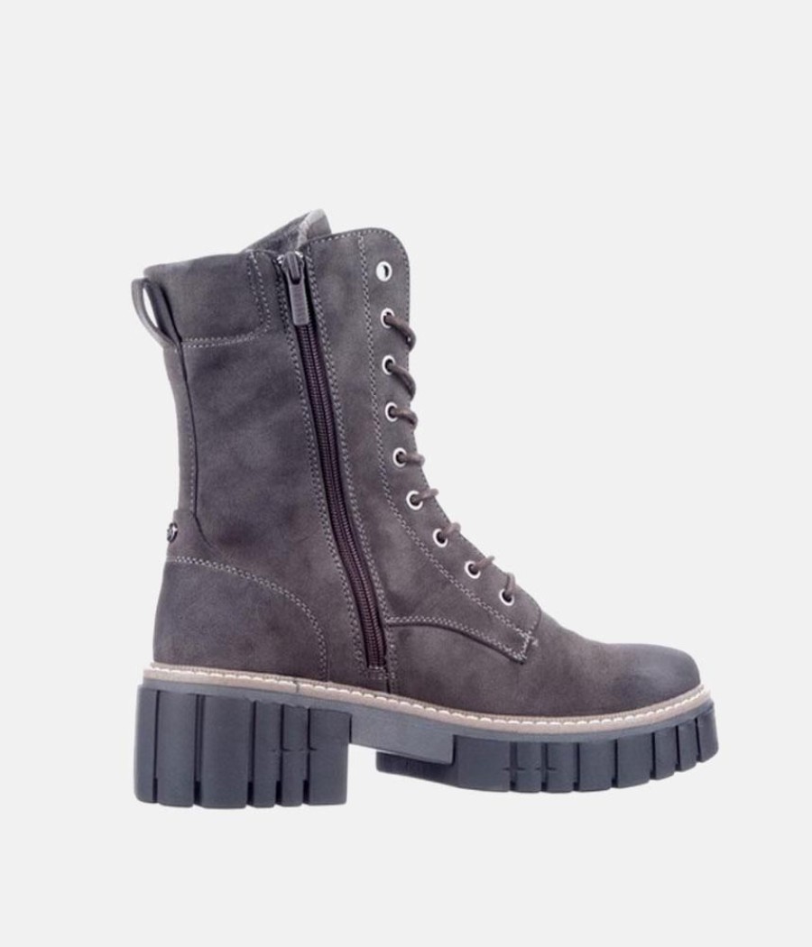 Mustang Mustang Dark Grey Platform Ankle Boots Clearance