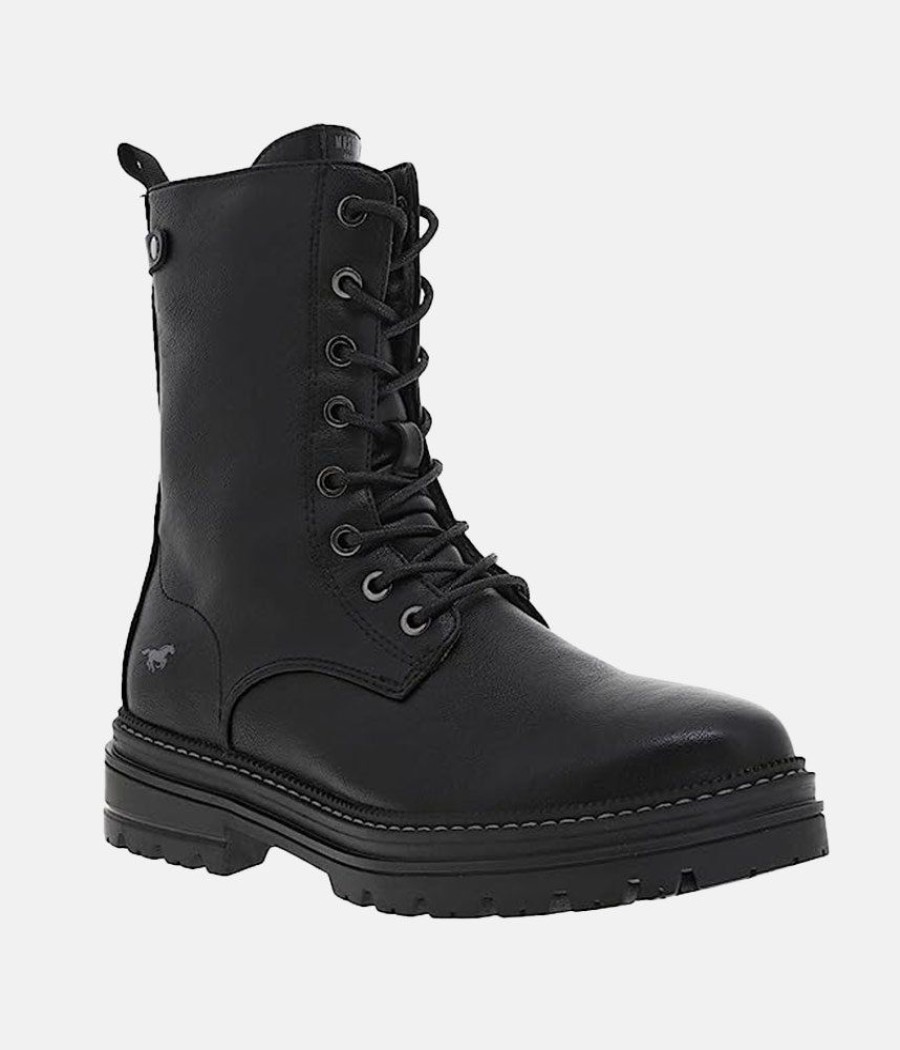 Mustang Mustang Trendy Black Midi Ankle Boots Wholesale