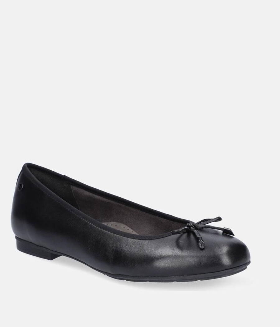 Tamaris Tamaris Versatile Black Leather Ballet Flats Clearance