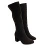 Andres Machado Andres Machado Black Suede Block Heel Boots Online