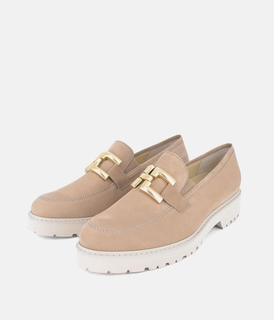 Semler Semler Premium Beige Leather Loafers Hot