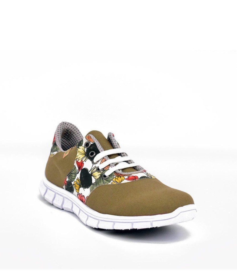 Cinderella Shoes Cinderella Vegan Pretty Floral Khaki Green Trainers Best