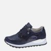 Waldlaufer Waldlaufer Fashionable Navy & Leopard Trainers Hot