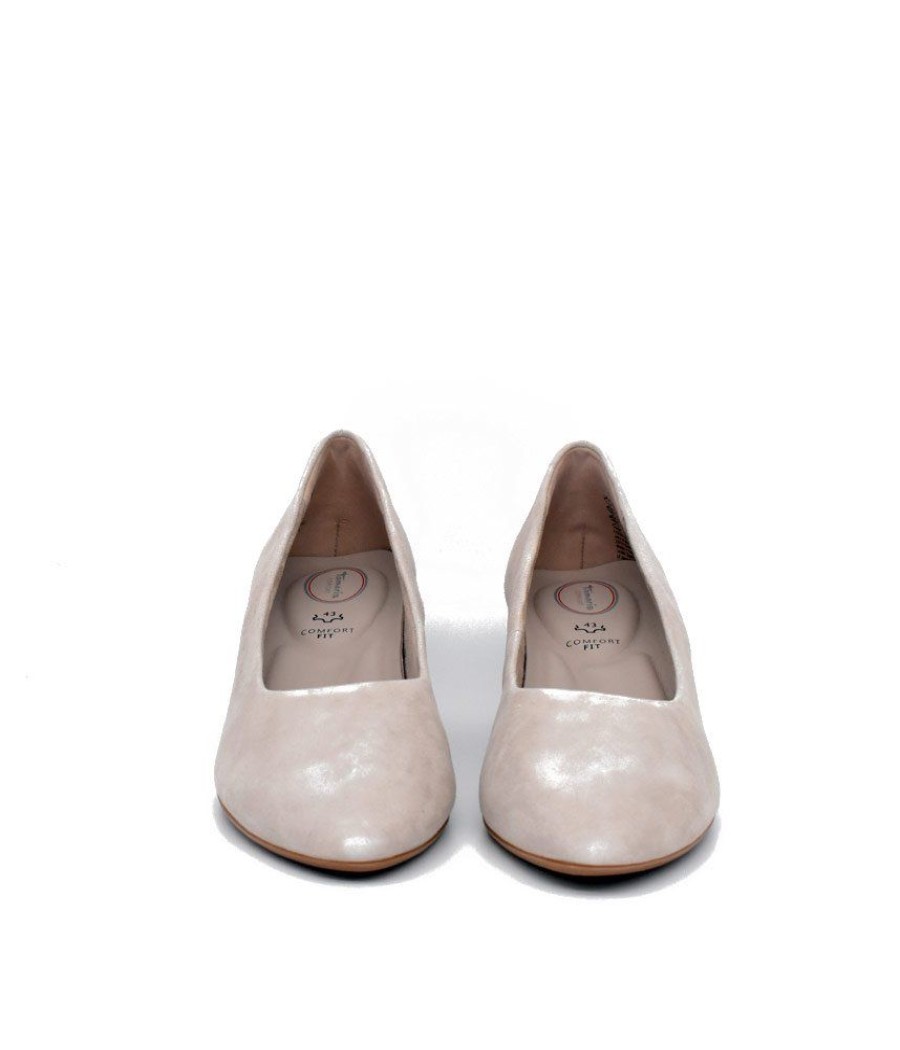 Tamaris Tamaris Stylish Taupe Suede Block Heels Best