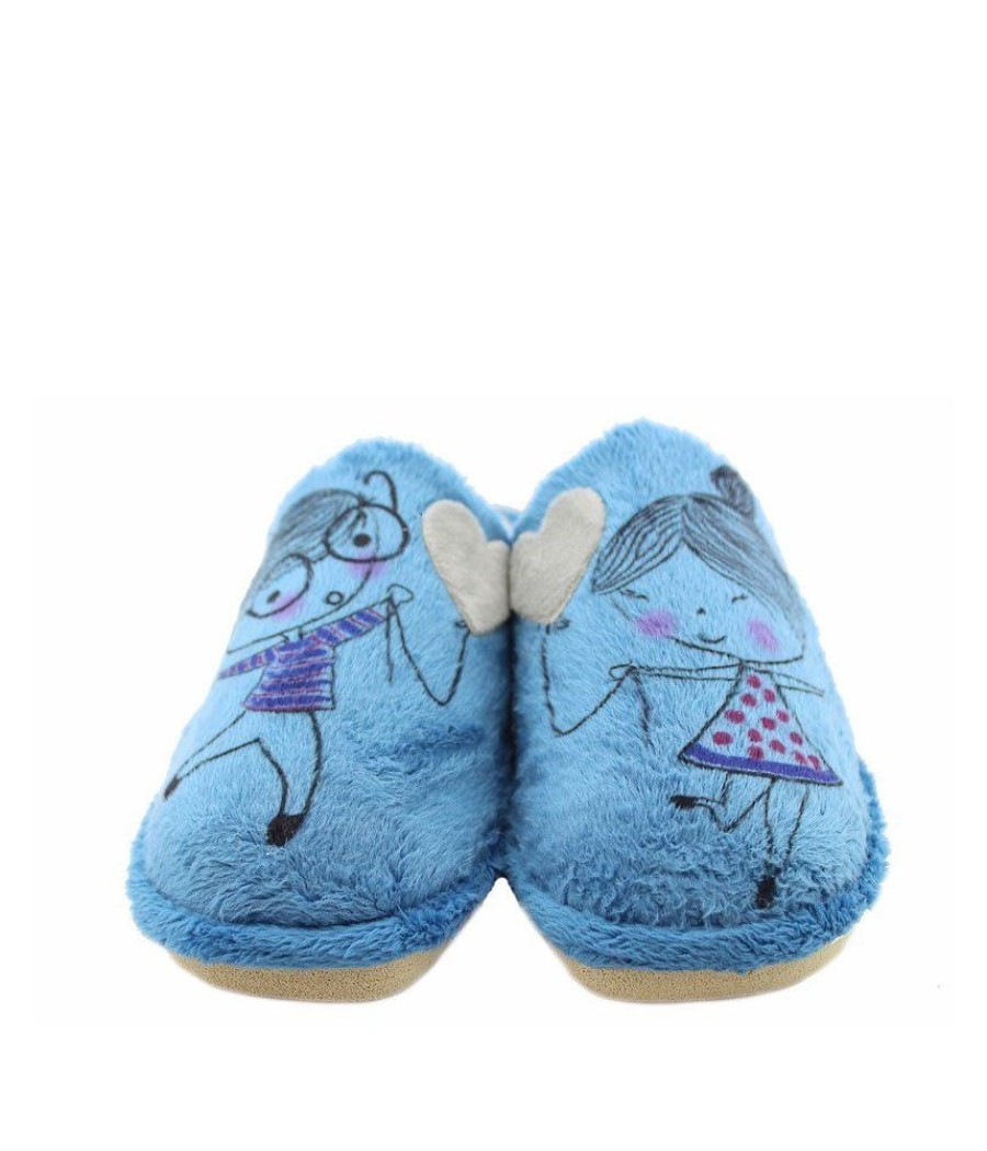 Berevere Adorable Blue Sweetheart Slippers Clearance