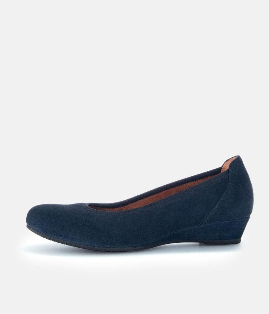 Gabor Gabor Plush Navy Suede Mini Wedges Best